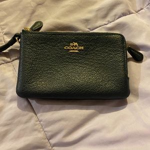 Small gold/black Coach wristlet/wallet